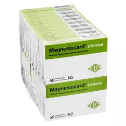MAGNESIOCARD 2,5 mmol apvalkotās tabletes, 20X50 gab