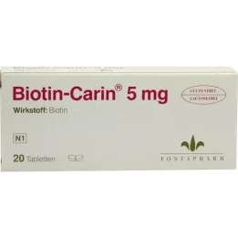 BIOTIN-CARIN 5 mg tabletes, 20 gab
