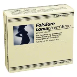 FOLSÄURE LOMAPHARM 5 mg tabletes, 100 gab