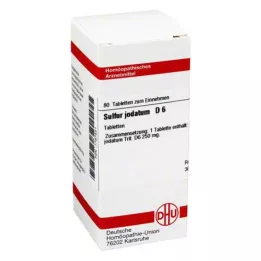 SULFUR JODATUM D 6 tabletes, 80 gab