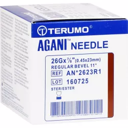 AGANI Kanula 26 G 23 mm brūna, 100 gab