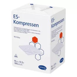 ES-KOMPRESSEN nesterils 10x12,5 cm 12 reizes, 100 gab