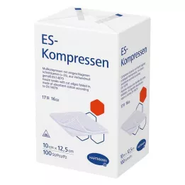 ES-KOMPRESSEN nesterils 10x12,5 cm 16 virzienu, 100 gab