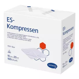 ES-KOMPRESSEN nesterils 10x20 cm 12 reizes, 100 gab