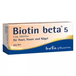 BIOTIN BETA 5 tabletes, 20 gab