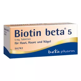 BIOTIN BETA 5 tabletes, 50 gab