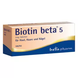 BIOTIN BETA 5 tabletes, 100 gab