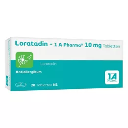 LORATADIN-1A farmaceitiskās tabletes, 20 stundas