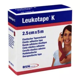 LEUKOTAPE K 2,5 cm sarkans, 1 gab