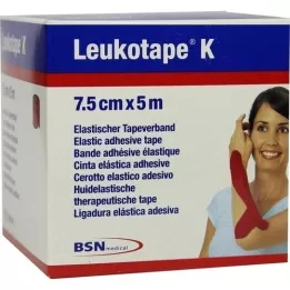 LEUKOTAPE K 7,5 cm sarkans, 1 gab