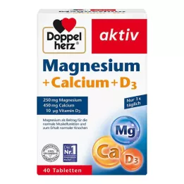 DOPPELHERZ Magnijs+Kalcijs+D3 tabletes, 40 gab