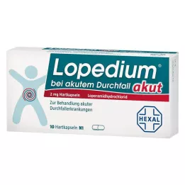 LOPEDIUM akūts pret akūtu caureju cietās kapsulas, 10 gab