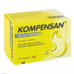 KOMPENSAN Tabletes 340 mg, 100 gab