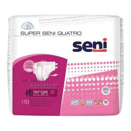 SUPER SENI Quatro nesaturēšanas bikses izmērs 3 L, 10 gab