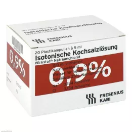 ISOTONISCHE Sāls šķīdums 0,9% plastmasas ampulas, 20X5 ml