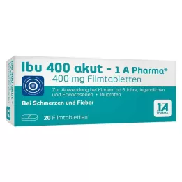IBU 400 akut-1A Pharma apvalkotās tabletes, 20 gab