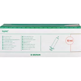 INJEKT Solo šļirce 10 ml Luer ekscentriska PVC-fr., 100X10 ml