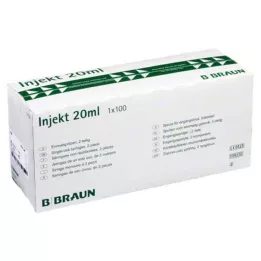 INJEKT Solo šļirce 20 ml Luer ekscentriska PVC-fr., 100X20 ml