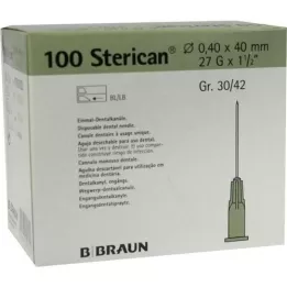 STERICAN Zobu kanna Luer 0,4x40 mm, 100 gab