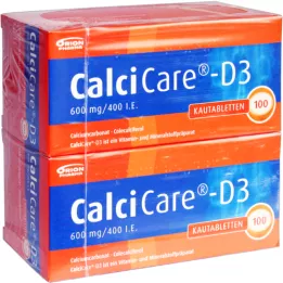 CALCICARE D3 košļājamās tabletes, 200 gab