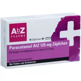 PARACETAMOL AbZ 125 mg svecītes, 10 gab