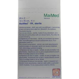 VLIESKOMPRESSEN 10x20 cm sterils, 25X2 gab