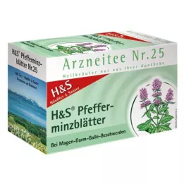 H&amp;S Piparmētru tējas filtru maisiņi, 20X1,5 g