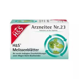 H&amp;S Melisas lapu filtra maisiņš, 20X1,5 g