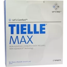 TIELLE Max hidropolimēra pārsējs 11x11 cm, 10 gab