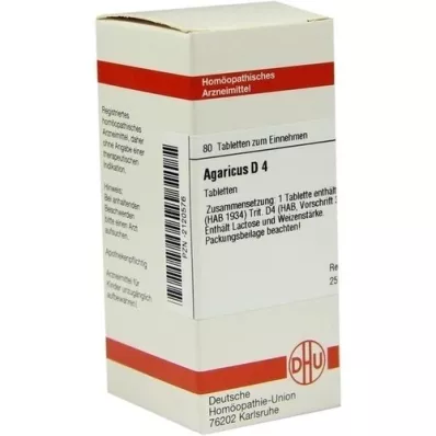 AGARICUS D 4 tabletes, 80 gab