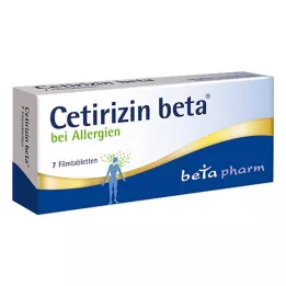 CETIRIZIN beta apvalkotās tabletes, 7 gab