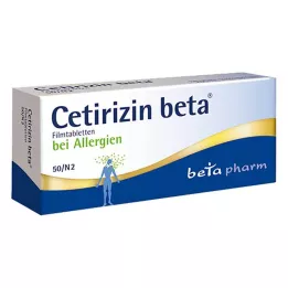 CETIRIZIN beta apvalkotās tabletes, 50 gab