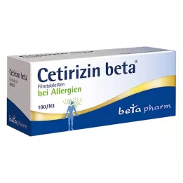 CETIRIZIN beta apvalkotās tabletes, 100 gab
