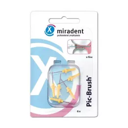 MIRADENT Interd.Pic-Brush maiņas birste x-fine dzeltena, 6 gab