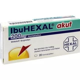 IBUHEXAL akūtas 200 apvalkotās tabletes, 20 gab