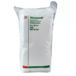 VLIWAZELL Absorbējošās kompreses nesterilas 10x20 cm, 25 gab