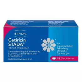 CETIRIZIN STADA 10 mg apvalkotās tabletes, 20 gab