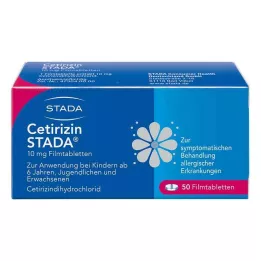 CETIRIZIN STADA 10 mg apvalkotās tabletes, 50 gab