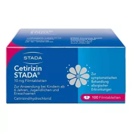 CETIRIZIN STADA 10 mg apvalkotās tabletes, 100 gab