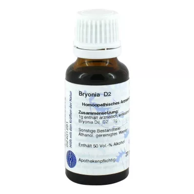 BRYONIA D 2 Atšķaidījums, 20 ml BRYONIA D 2 Atšķaidījums, 20 ml