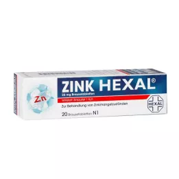 ZINK HEXAL Putojošās tabletes, 20 gab