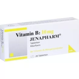 VITAMIN B2 10 mg Jenafarm tabletes, 20 gab