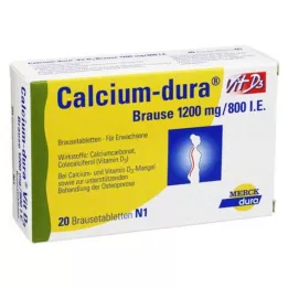 CALCIUM DURA Vit D3 putojošs 1200 mg/800 I.E., 20 gab
