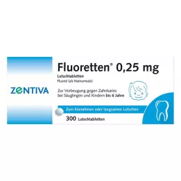 FLUORETTEN 0,25 mg tabletes, 300 gab