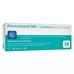 PARACETAMOL 500-1A Pharma tabletes, 10 gab
