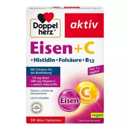 DOPPELHERZ Dzelzs+Vit.C+L-Histidīna tabletes, 30 gab