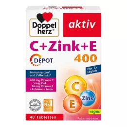 DOPPELHERZ C+Zinc+E Depo tabletes, 40 gab