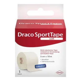 Dracotape pārsējs 10mx5cm balts, 1 gab