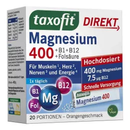 TAXOFIT Magnijs 400+B1+B6+B12+Folskābe 800 granulas, 20 gab