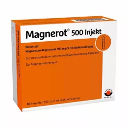 MAGNEROT 500 injekciju ampulas, 10X5 ml